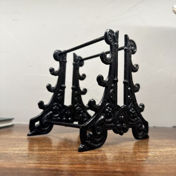 Vintage Cast Iron Victorian Quill Pen Pencil Stand Office Collectibles Rare Vtg - Picture 2 of 12